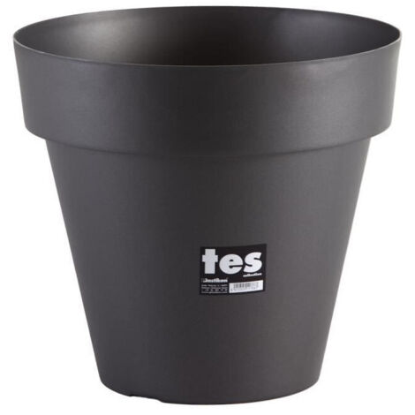 Pot rond anthracite 38 cm série Tes