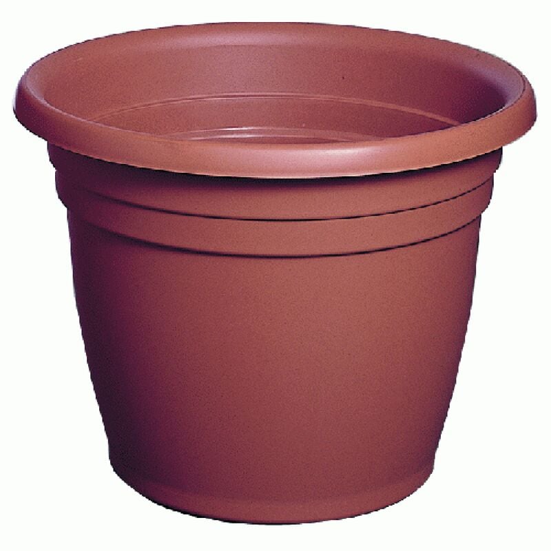 Pot rond pour fleurs et plantes 40 x h 32 cm en polypropyle'ne 20 lt sans soucoupe jardin exte'rieur - ICS