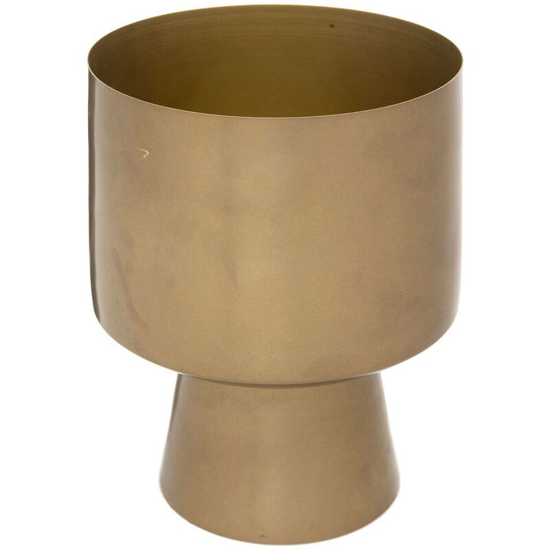 Atmosphera - Pot sur pied en pot Le collectionneur en métal D17cm doré créateur d'intérieur - Or