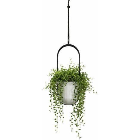 Pot suspendu AERA HANG, recyclé, crème, 17,9 cm