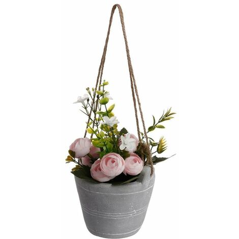 Pot Suspendu de Roses 22.5 cm - Rose - SILUMEN
