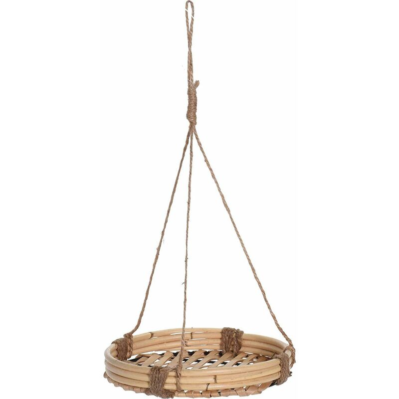 Progarden - Pot suspendu en bambou et rotin, ø 20 x 40 cm