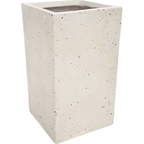 Pot terrazzo effet naturel extérieur décoration élégante - Terrazzo naturel moucheté beige