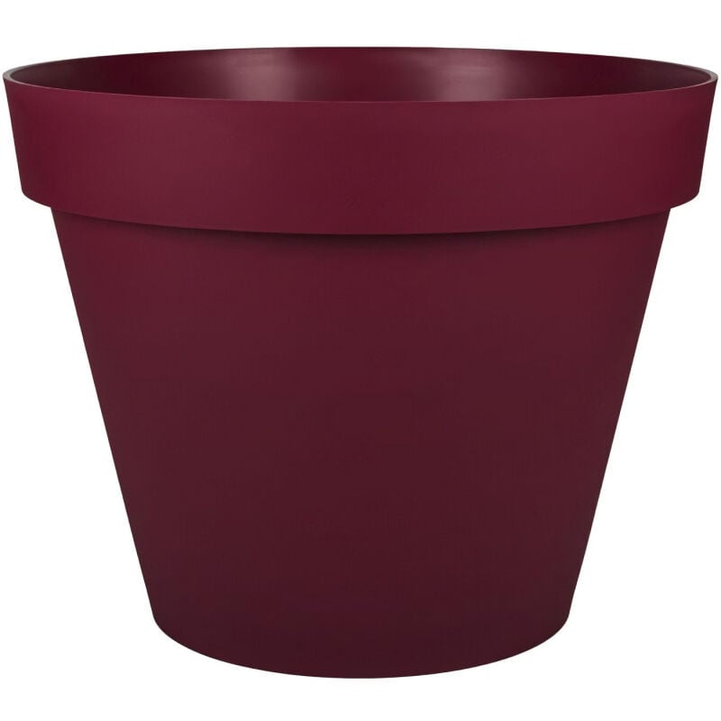 EDA - Pot de Fleur Rond toscane ø 60 cm - Volume 76 l - ø 59 x H.47 cm - Rouge bourgogne