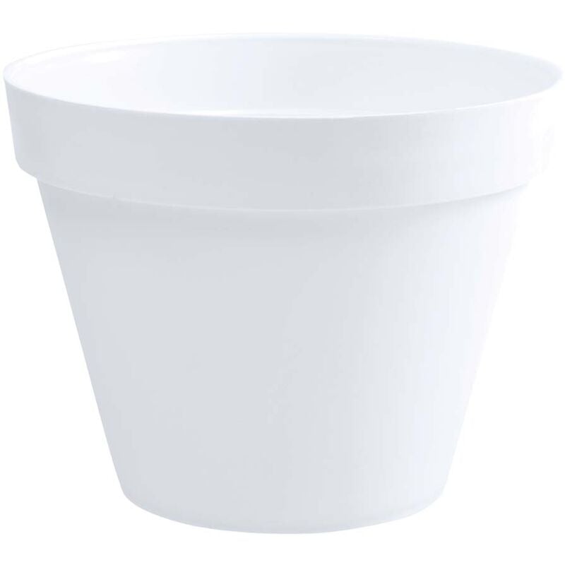 EDA - Pot de fleur rond Toscane - o 60 x h 47 cm - 76 l - Blanc