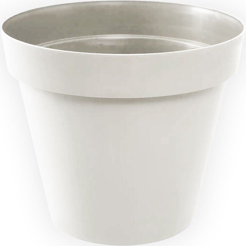 Pot de fleur rond Toscane Ø 40 x H.32 cm - Blanc - Eda