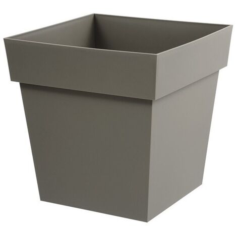 Pot toscane carre 38 litres - 13627 br t col  taupe