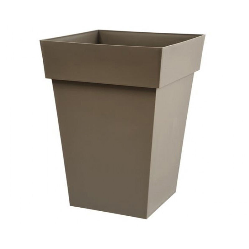 Pot toscane carre 51 litres - 13628 br t col taupe