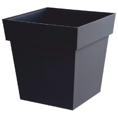 Pot toscane carre 51 litres - 13628 g ant col  gris anthracite