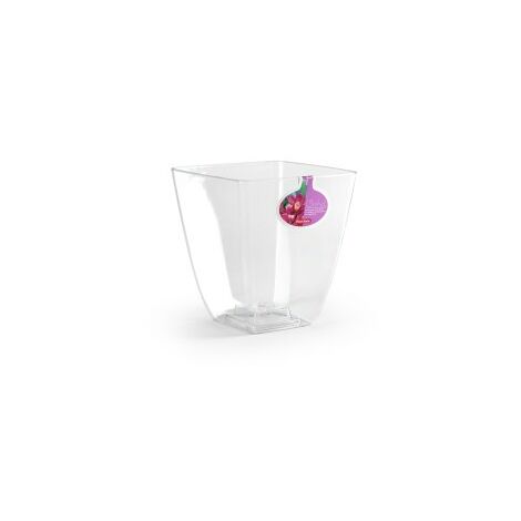 Pot transparent orchidée 13,5x15 cm