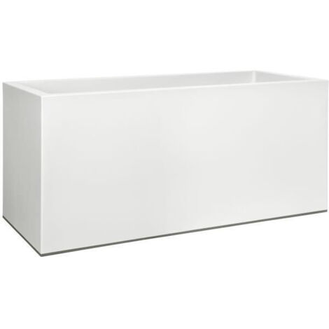 Pot Vivo Mat Rectangle Avec Roues 90cm Blanc - Elho