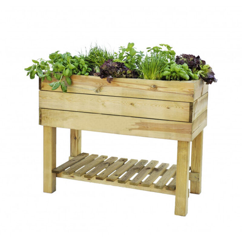 Potager sur pied en bois imprégné 80x100x50cm