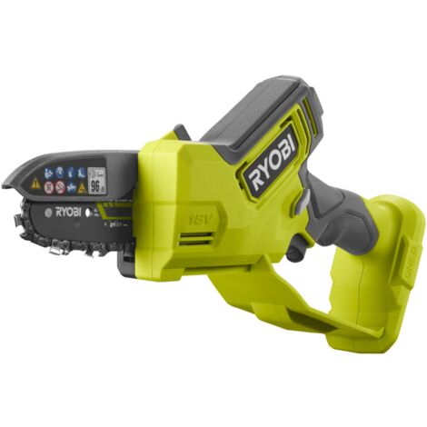 potatore a catena a batteria ryobi "ry18psx10a-0" barra 10 cm 18v solo corpo macchina