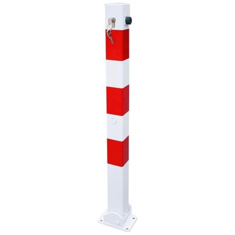 Poteau 70x70 noir et rouge 900 mmZ