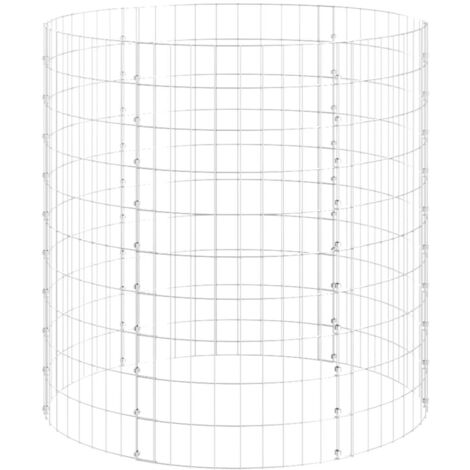 Poteau à gabion circulaire Acier galvanisé Ø100x100 cm