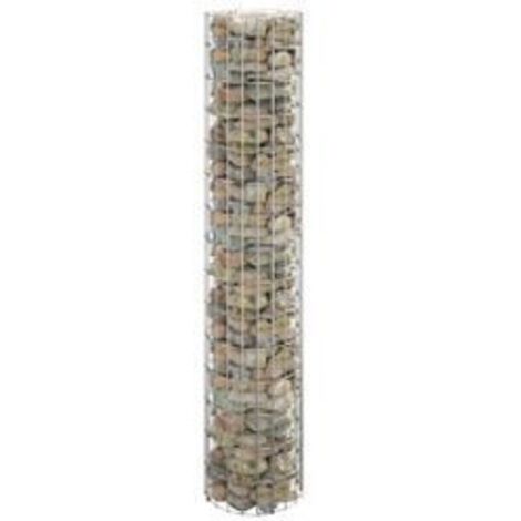 Poteau à gabion circulaire Acier galvanisé Ø30x150