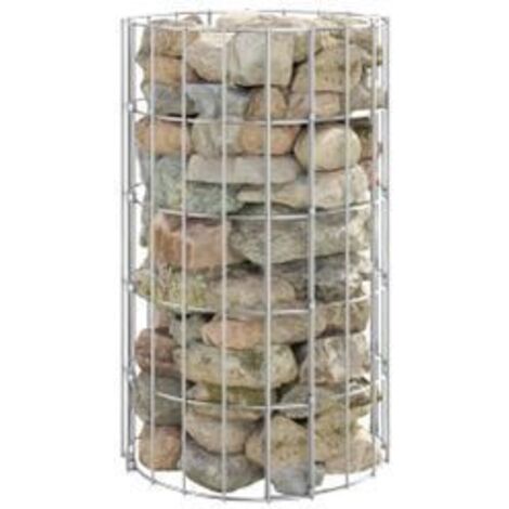 Poteau à gabion circulaire Acier galvanisé Ø30x50