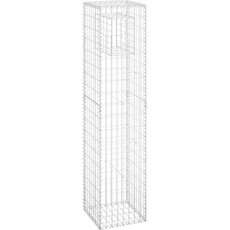 Vidaxl – Poteau à panier de gabion 40x40x180 cm – Fer résistant à la rouille – Grande capacité de charge – Installation requise - vidaXL54529