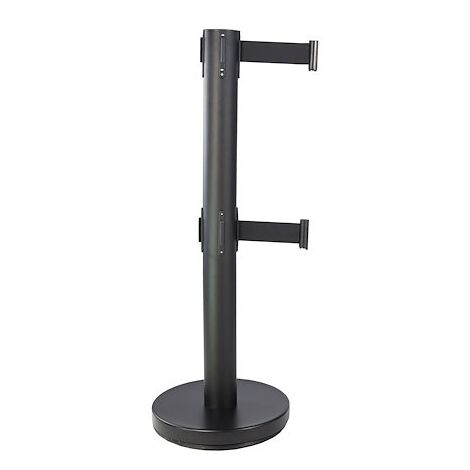 Poteau à sangle noir double sangle 4 m, noire
