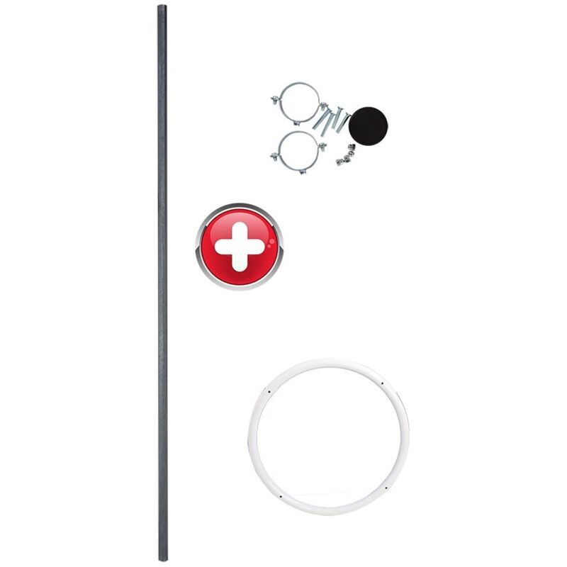 Poteau acier 2m50 galvanisé très grande hauteur avec support panneau - 2229128