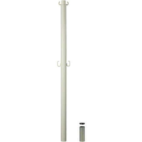 Poteau acier Blanc grande hauteur avec manchon - 2219129