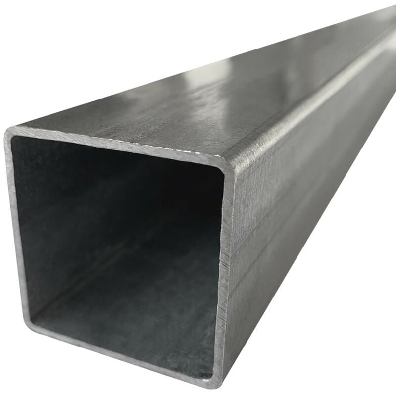 Signaletique.biz France - Poteau Acier Galvanisé AntiCorrosion- 80 x 80 mm (carré) - 2 m