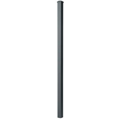 Poteau aluminium à sceller avec chapeau H 1,36