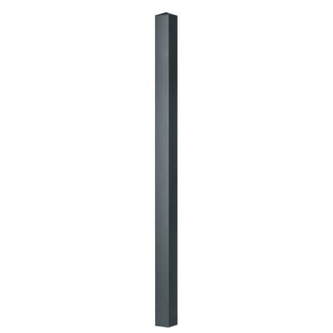 Poteau aluminium à sceller universel chapeau inclus H2,36 m Gris