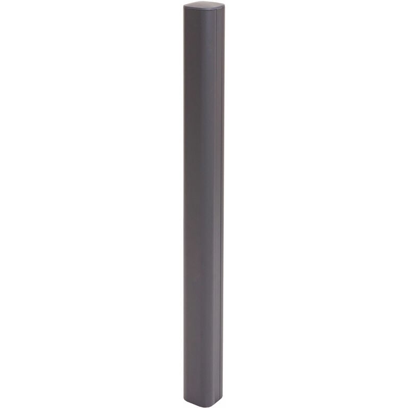 Jamais utilisé] Poteau en aluminium Sarthe clôture wpc, poteau pilier, système enfichable 98cm, gris - grey