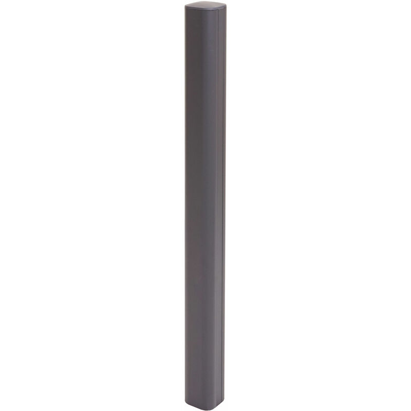 Poteau en aluminium Sarthe clôture wpc, poteau pilier, système enfichable 98cm, gris - grey