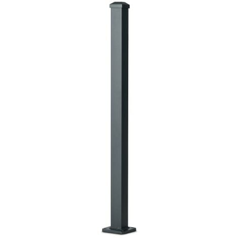 Poteau aluminium sur platine avec chapeau H 86,5 cm