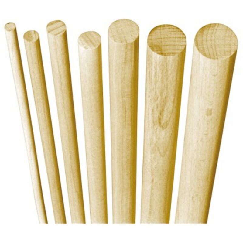 Poteau bois hetre 1 mètre rond lisse 8 mm (Par 100)