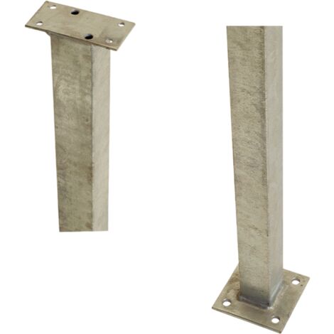 Poteau central carré en acier - 4.5x4.5x103.3cm pour panneaux