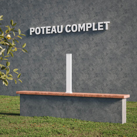 Poteau Complet SLIM 72 cm - Blanc