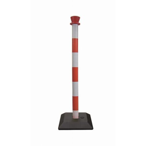 Poteau de balisage pvc VISO - socle lesté - bandes réfléchissantes - Ø50 x 950 mm - PPC1001RB