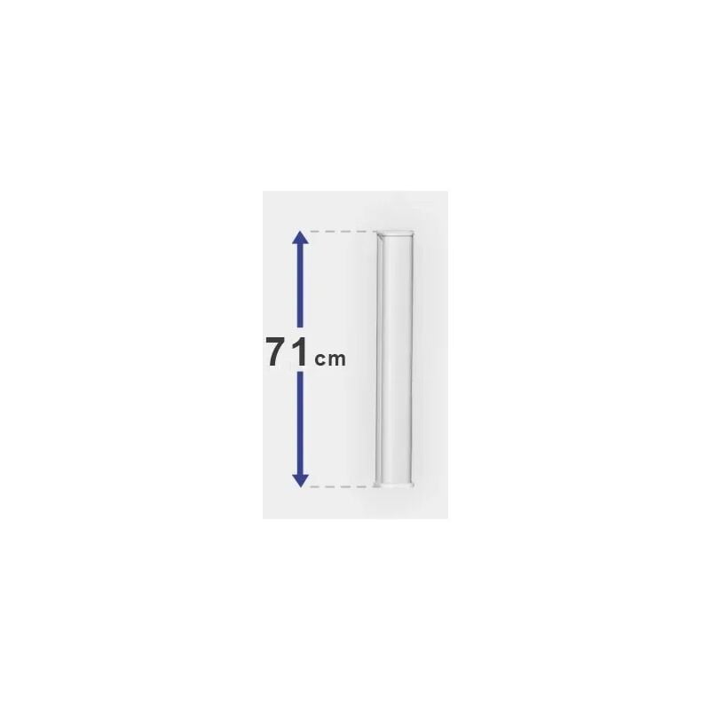 Gefradis - Poteau de clôture pvc H71 x L4 cm blanc renforcé en acier