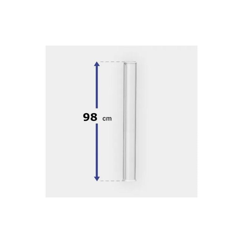 Poteau de clôture PVC H98 x L4 cm blanc renforcé en acier