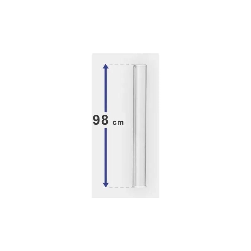 Gefradis - Poteau de clôture pvc H98 x L4 cm blanc renforcé en acier