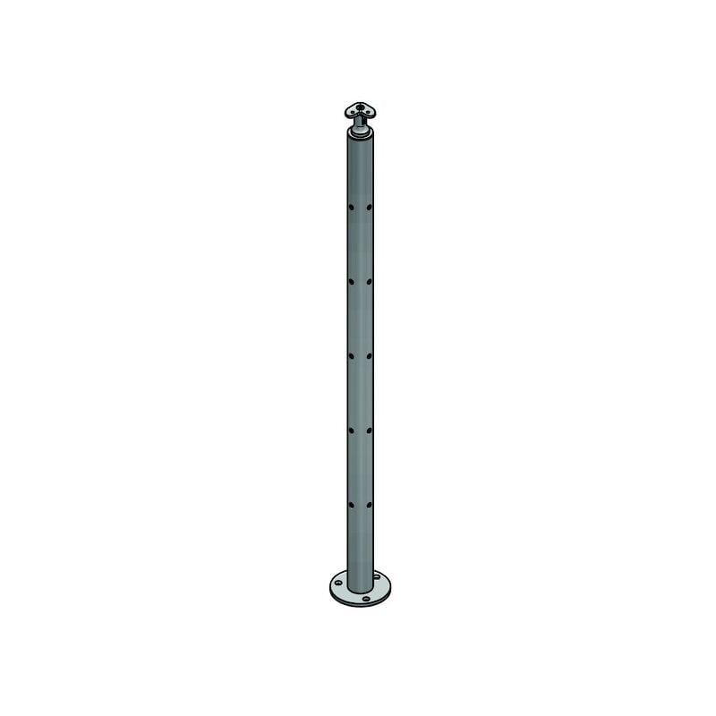 Poteau de garde corps pour modèle au sol percé - Hauteur : 1024 mm - Diamètre : 42.4 mm - inox 304 - CROSO