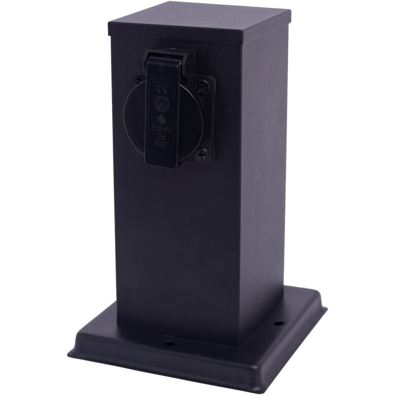 Poteau de jardin électrique 20 cm 2 prises 16 A