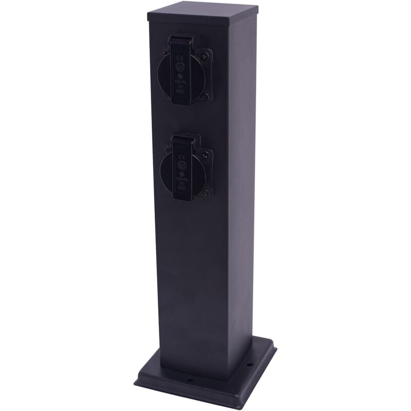 Poteau de jardin électrique 40 cm 2 prises 16 A