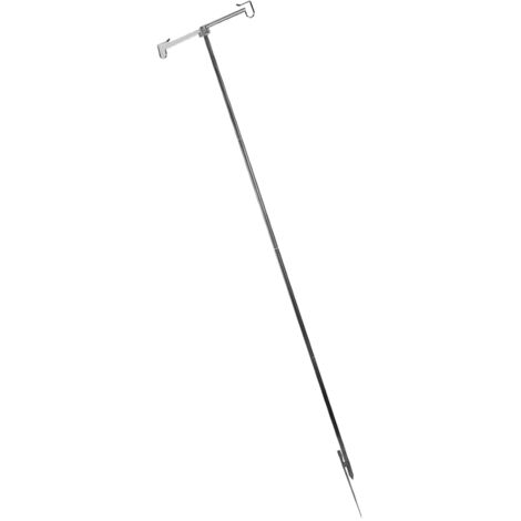 Poteau de Lampe Pliable en Aluminium Léger pour Camping, Randonnée et Pique-nique avec Sac de Transport Noir