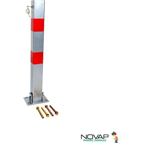 Poteau de parking avec serrure 70 x 70 x 700 mm - 6100560
