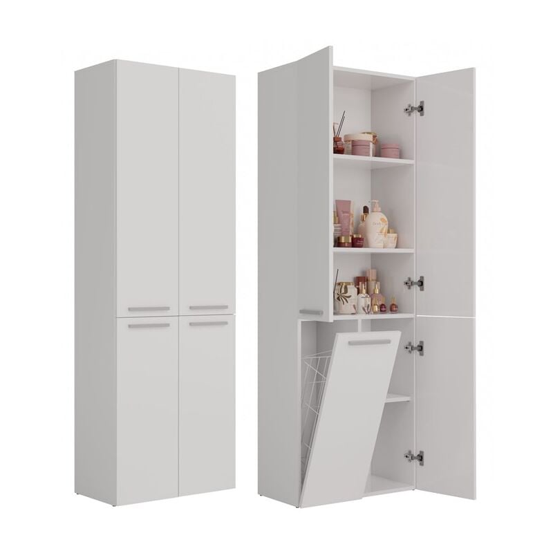 Poteau de salle de bain Nel 1K/DD, BLANC