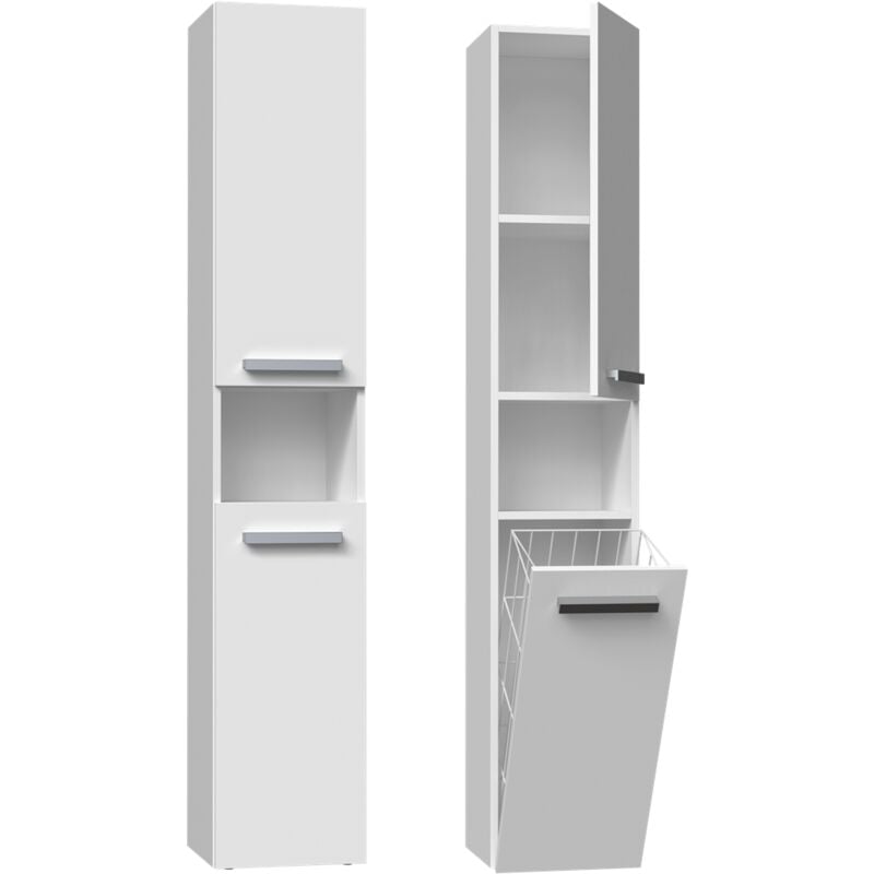 Poteau de salle de bain Nel III, BLANC