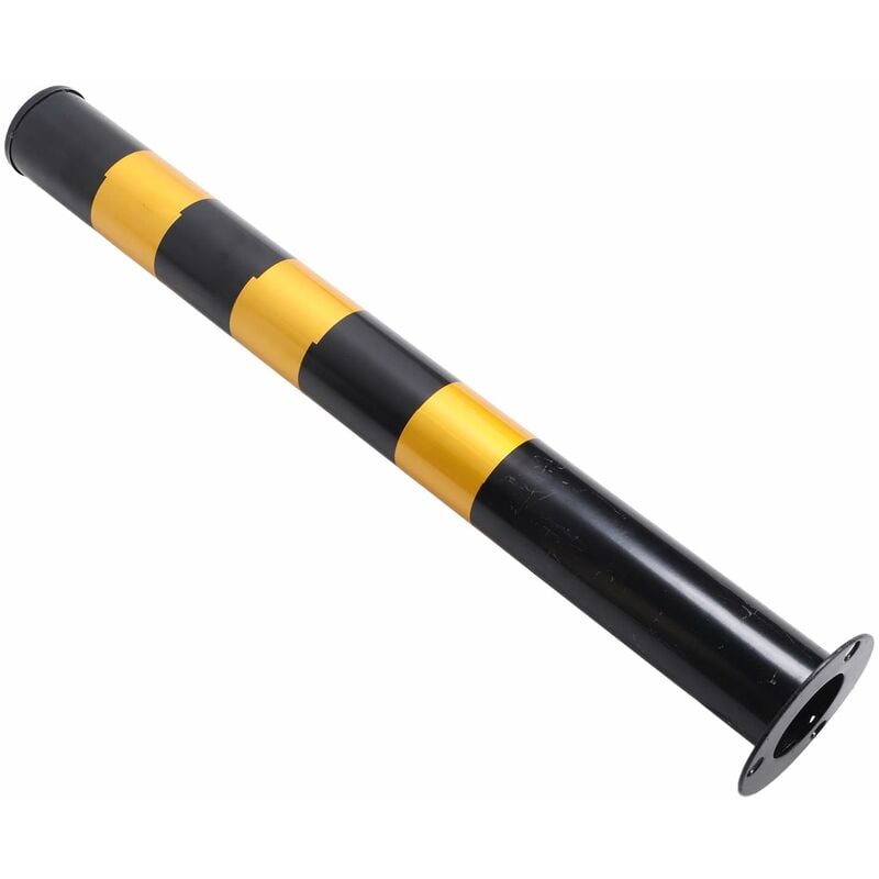 Jeffergarden Poteau de sécurité de 29,5 pouces de hauteur et 3 pouces de diamètre, tuyau de barrière de stationnement en acier laminé à froid, noir