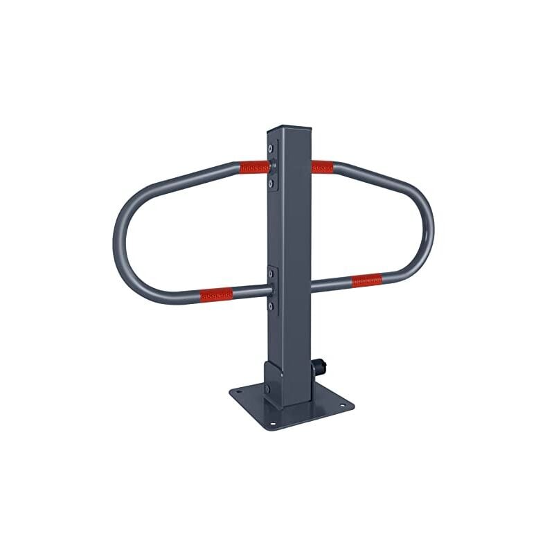 Poteau de Stationnement pliable avec 3 clés et autocollants réfléchissants support de stationnement 73x51cm support de stationnement en métal