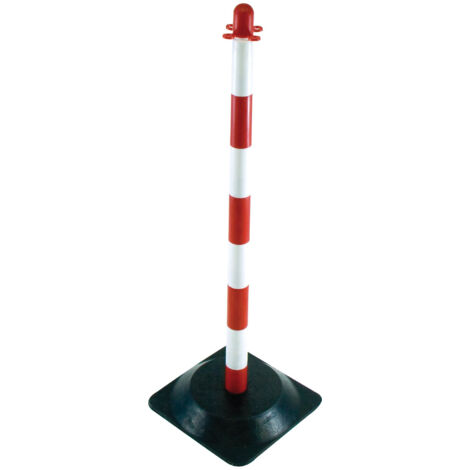 Poteau de support 90cm avec lest 1,5kg rouge/blanc TALIAPLAST - 530305