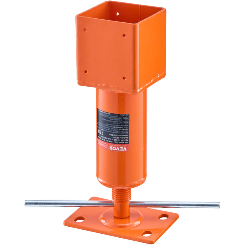 VEVOR Cric à Vis pour Poteau 101,6x101,6 mm Support de Levage à Poutre Réglable