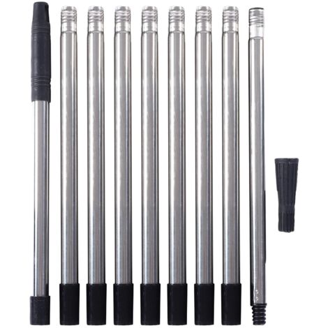 Poteau d'extension de rouleau à peinture en acier inoxydable, 13,1 pieds, 10 segments détachables avec adaptateur conique pour outils de peinture et de nettoyage